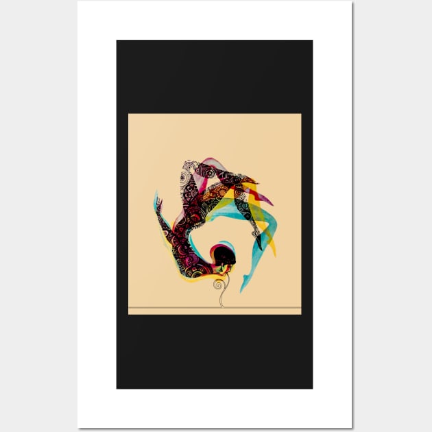 Circus Series Colorful Acrobat Wall Art by allovervintage